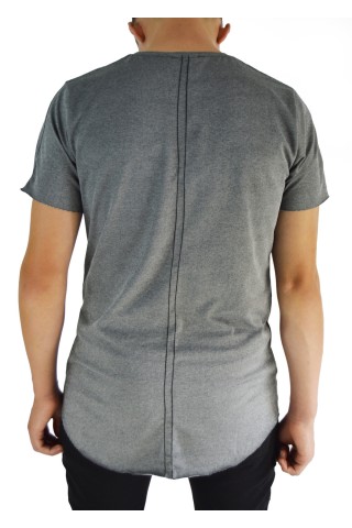 Grey zip pocket T-shirt
