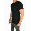 Black zip pocket T-shirt