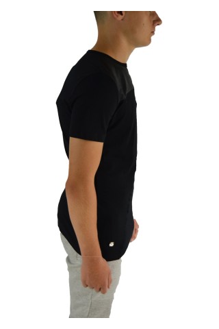 Black on black patterned T-shirt
