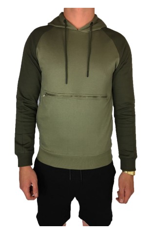 Khaki zip hoodie